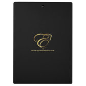Porte-bloc Lettre monogramme E Cheval en or (Dos)