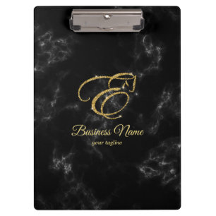 Porte-bloc Lettre monogramme E Cheval en parties scintillant 