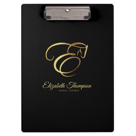 Porte-bloc Lettre monogramme E Horse (Devant)