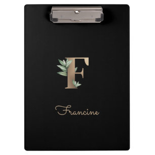 Porte-bloc LETTRE MONOGRAPHIQUE BOtanique Élégante F