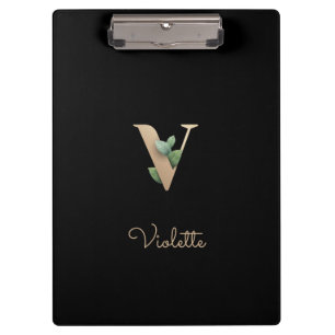 Porte-bloc LETTRE MONOGRAPHIQUE BOtanique Élégante V