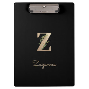Porte-bloc LETTRE MONOGRAPHIQUE BOtanique Élégante Z