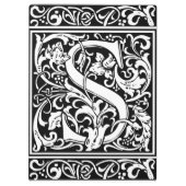 Porte-bloc Lettre S Monogramme médiéval Art Nouveau (Dos)