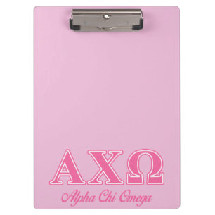 Porte-bloc Lettres roses Alpha Chi Omega