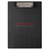 Porte-bloc Lettres rouges en cuir crocodile (Devant)