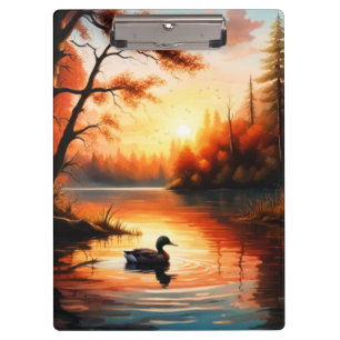 Porte-bloc Lever de soleil sur le lac
