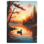 Porte-bloc Lever de soleil sur le lac (Dos)