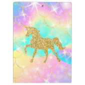 Porte-bloc licorne couleurs pastel  (Dos)