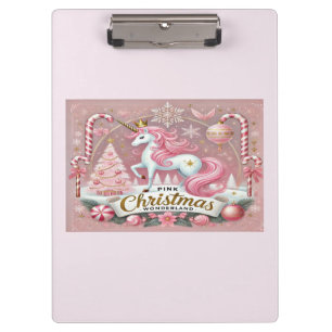 Porte-bloc Licorne de Noël Rose Merveilleux Monde