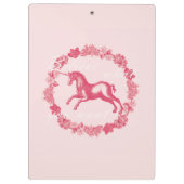 Porte-bloc Licorne et fleurs roses (Dos)