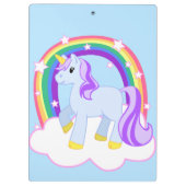 Porte-bloc Licorne magique mignonne d'arc-en-ciel (Dos)