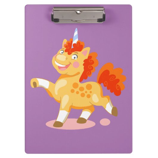 Porte-bloc Licorne orange drôle (Devant)