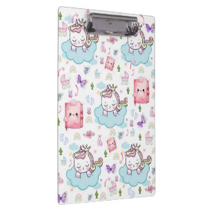 Porte-bloc Licorne Rose et Bleue Arc-en-Ciel Chat