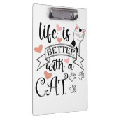 Porte-bloc Life is Better With a Cat quote slogan (Swatch)