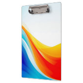 Porte-bloc Lignes courbes abstraites rétro orange et bleu (Gauche)