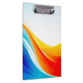 Porte-bloc Lignes courbes abstraites rétro orange et bleu (Swatch)