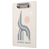 Porte-bloc Lignes d'art géométrique abstraites rétro arches c (Gauche)