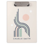 Porte-bloc Lignes d'art géométrique abstraites rétro arches c (Devant)