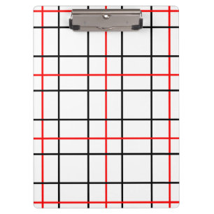 Porte-bloc Lignes de grille noire rouge Conception de plis
