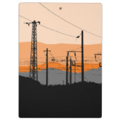 Porte-bloc Lignes électriques à coucher de soleil industriell (Dos)