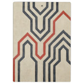 Porte-bloc Lignes graphiques orange et bleu (Dos)