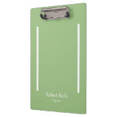 Porte-bloc Lignes vertes et blanches sur mesure (Gauche)