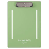 Porte-bloc Lignes vertes et blanches sur mesure (Devant)