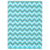 Porte-bloc Lignes Zig Zag Bleu Marron Blanc Éléments Géométri (Dos)