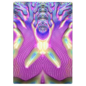 Porte-bloc LILA ~ BIZARRE 3D ! ~ Original bleu jaune rose ~ (Dos)