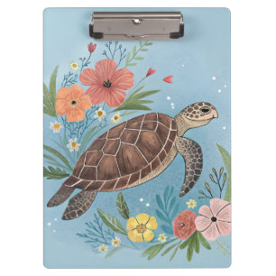 Porte-bloc L'illustration d'une tortue de mer