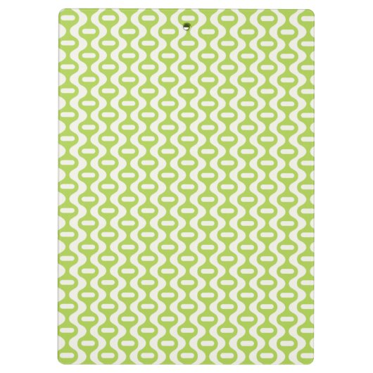 Porte-bloc Lime Green Wavy Motif rétro (Dos)