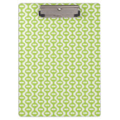 Porte-bloc Lime Green Wavy Motif rétro (Devant)