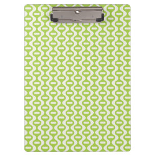 Porte-bloc Lime Green Wavy Motif rétro