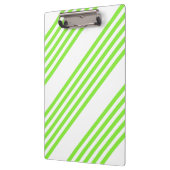 Porte-bloc Lime vert et blanc cinq bandes motif (Gauche)