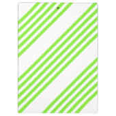 Porte-bloc Lime vert et blanc cinq bandes motif (Dos)