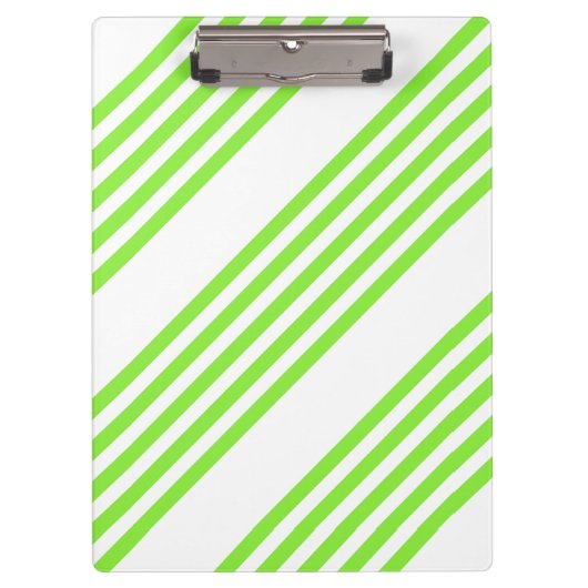 Porte-bloc Lime vert et blanc cinq bandes motif (Devant)