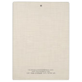 Porte-bloc Linge Beige Crème Texture Simple Élégant Monogramm (Dos)