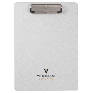 Porte-bloc Linge gris minimaliste monogramme