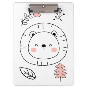 Porte-bloc Lion mignon main Lion tiré
