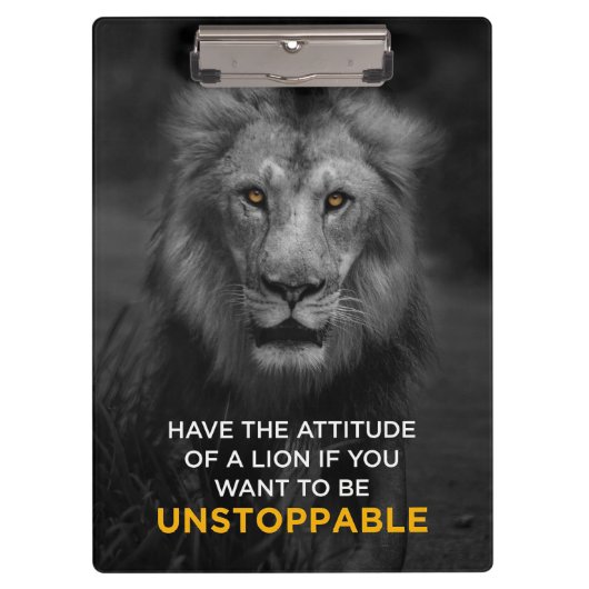 Porte-bloc Lion Motivational Unstoppapy (Devant)