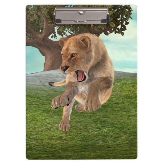 Porte-bloc Lionne chasseresse (Devant)