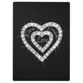 Porte-bloc Live Laugh Love Diamond Hearts Porte - bloc (Dos)