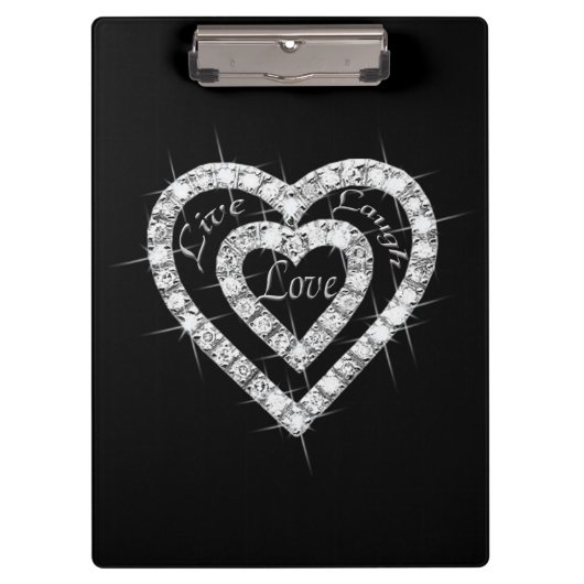 Porte-bloc Live Laugh Love Diamond Hearts Porte - bloc (Devant)