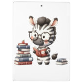 Porte-bloc Livres De Lecture Zebra. (Dos)