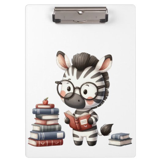 Porte-bloc Livres De Lecture Zebra. (Devant)