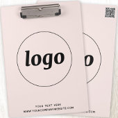 Porte-bloc Logo avec texte et code QR Business