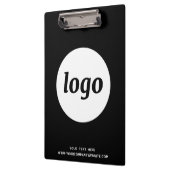 Porte-bloc Logo avec Texte et Code QR Entreprise Noir (Gauche)