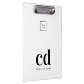 Porte-bloc Logo blanc noir monogramme initiales affaires (Swatch)