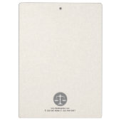 Porte-bloc Logo de justice gris lin beige (Dos)