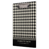 Porte-bloc Logo de l'entreprise Houndstooth Black Off-white B (Gauche)